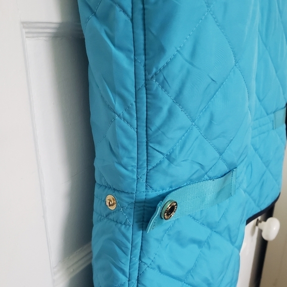 RALPH LAUREN WOMEN EQUESTRIAN REVERSIBLE QUILTED VEST BLACK TURQUOISE SM… - Picture 10 of 15
